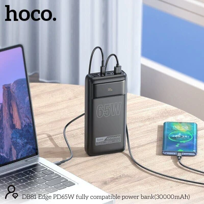 Портативная батарея HOCO 30000mAh Apollo PD/65W QC/3.0 Black (DB81 / 714720) [DB81714720-B] — фото 8