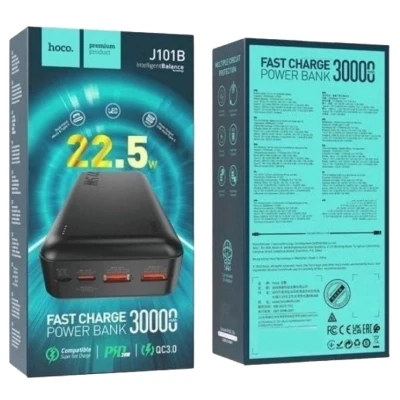 Портативна батарея HOCO 30000mAh Astute 22.5W PD QC Black (J101B / 714732) [J101B714732-B] — фото 5
