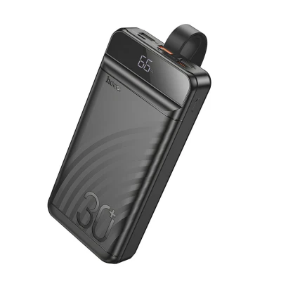 Портативна батарея HOCO 30000mAh Element PD/20W, QC/22.5W, LED Lamp, Black