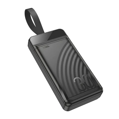 Портативна батарея HOCO 30000mAh Element PD/20W, QC/22.5W, LED Lamp, Black — фото 2