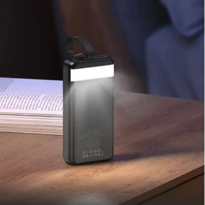 Портативная батарея HOCO 30000mAh Element PD/20W, QC/22.5W, LED Lamp, Black (J123B / 714735) [J123B714735-B] — фото 7