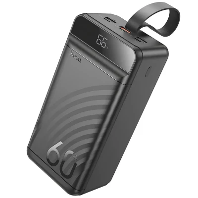 Портативная батарея HOCO 60000mAh Element PD/20W, QC/22.5W, LED Lamp, Black — фото 2