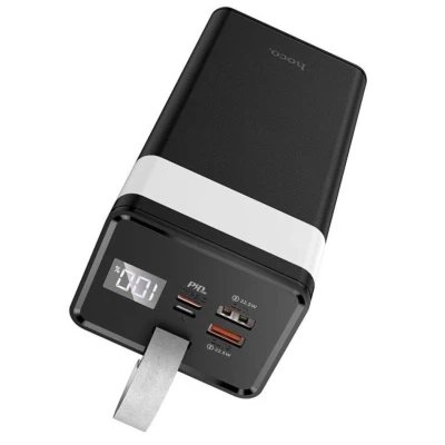 Портативная батарея HOCO 40000mAh Powermaster PD/20W, QC/22.5W, Lamp, Black — фото 2