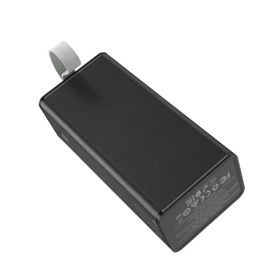 Портативная батарея HOCO 40000mAh Powermaster PD/20W, QC/22.5W, Lamp, Black (J86 / 714737) [J86714737-B] — фото 3