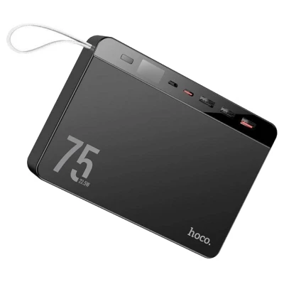 Портативна батарея HOCO 75000 mAh Overlord PD/20W, QC/3.0/22.5W, Black — фото 2