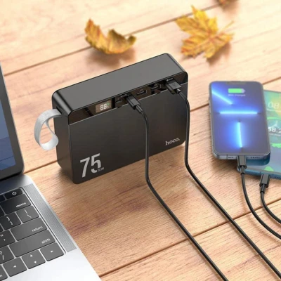 Портативна батарея HOCO 75000 mAh Overlord PD/20W, QC/3.0/22.5W, Black (J94 / 714739) [J94714739-B] — фото 7