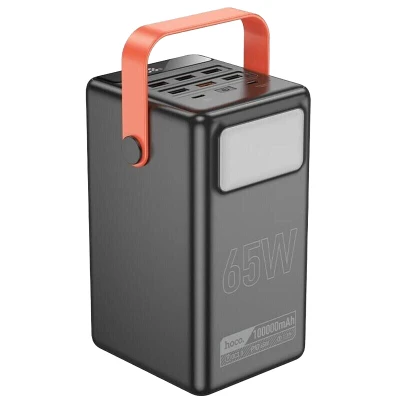 Портативна батарея HOCO 100000mAh Max Centurion PD/65W, QC, LED Lamp, Black