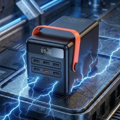Портативна батарея HOCO 100000mAh Max Centurion PD/65W, QC, LED Lamp, Black (DB03 / 714722) [DB03714722-B] — фото 6