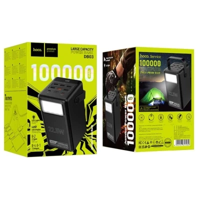 Портативна батарея HOCO 100000mAh Endure 22.5W PD, QC, LED Lamp, Black (DB03 / 714721) [DB03714721-B] — фото 6
