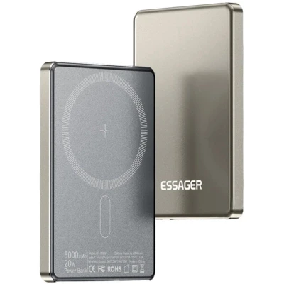 Портативная батарея Essager 5000mAh Cross-border magnetic 20W PD QC/3.0 (EDY5K-YJ0A-Z) [EDY5K-YJ0A-Z-B] — фото 3