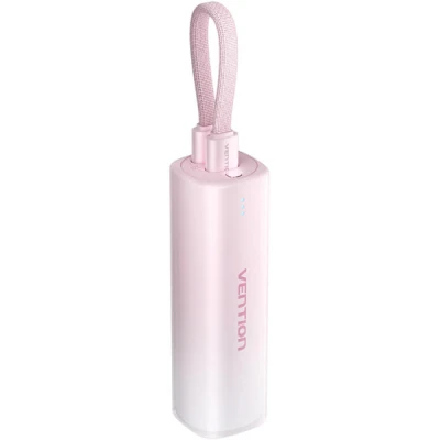 Портативная батарея Vention 5000mAh 20W PD, USB-C In/Out, Lightning In/Out, with cable, Gradient Red