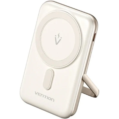 Портативна батарея Vention Magnetic Wireless 10000mAh 20W PD USB-C In/Out, QI-15W White