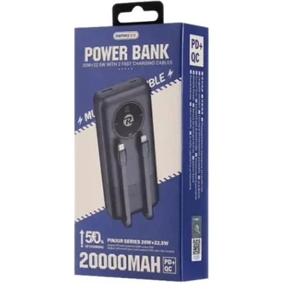 Портативна батарея Remax 20000mAh, 22.5W, Black — фото 2