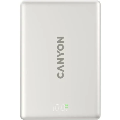 Портативна батарея Canyon 10000mAh OnPower 511 PD20W Magnetic wireless MagSafe Grey