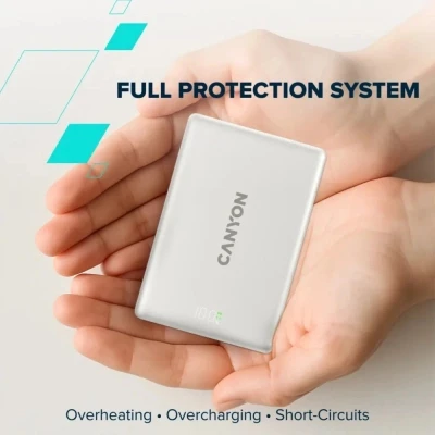 Портативная батарея Canyon 10000mAh OnPower 511 PD20W Magnetic wireless MagSafe Grey (CNS-CPB511G) [CNS-CPB511G-B] — фото 8