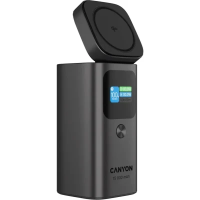 Портативна батарея Canyon 15000mAh OnPower 150 Qi2 magnetic Grey (CNS-CPB150DG) [CNS-CPB150DG-B] — фото 7