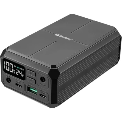 Портативна батарея Sandberg 27000mAh Laptop DC12-24v 84W, PD/100W, QC/3.0, QI/10W, PowerThrough