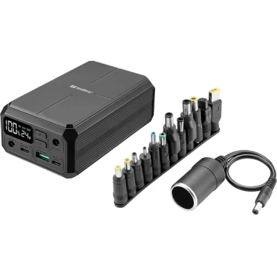 Портативна батарея Sandberg 27000mAh Laptop DC12-24v 84W, PD/100W, QC/3.0, QI/10W, PowerThrough (421-13) [421-13-B] — фото 4
