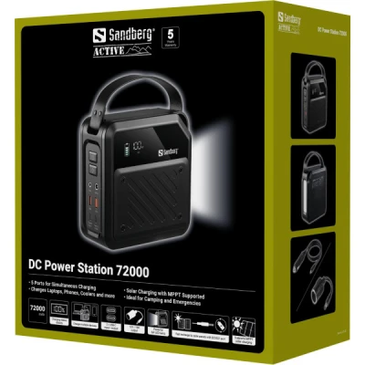 Портативна батарея Sandberg 72000mAh max 268W, DC9,612,6V/10A, PD/100W(In/Out), LiMnFePO (421-22) [421-22-B] — фото 7