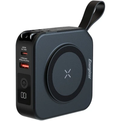 Портативна батарея Energizer Magnetic Wireless 10000mAh 20W PD, AC зарядка, QI/15W, built-in USB-C