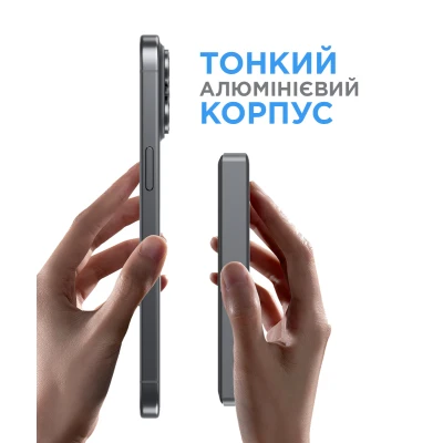 Портативна батарея Sigma X-power SI10A7QL-MAG grey 10000mAh, Magnetic wireless 15W, PD+QC, 20W max (4827798955116) [4827798955116-B] — фото 6