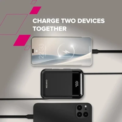 Портативная батарея Canyon 10000mAh OnPower 104 PD/20W, QC/22.5W built-in cable Black (CNS-CPB104B) [CNS-CPB104B-B] — фото 10