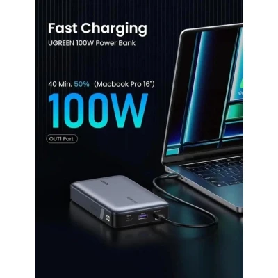 Портативная батарея Ugreen 20000mAh 100W Two-way Fast Charging (PB720 25188) [PB72025188-B] — фото 4