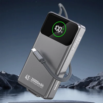 Портативна батарея Dudao K31Pro 20000mAh 45W PD, QC, with built-in USB-C/Lightning cables (6977196682010) [6977196682010-B] — фото 3