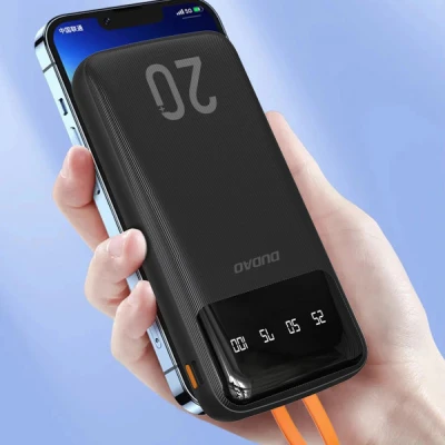 Портативна батарея Dudao K6Pro+ 20000mAh 10W with USB-C/Lightning/MicroUSB/USB-A cables — фото 2