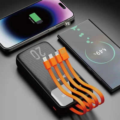 Портативная батарея Dudao K6Pro+ 20000mAh 10W with USB-C/Lightning/MicroUSB/USB-A cables (6977196682393) [6977196682393-B] — фото 3