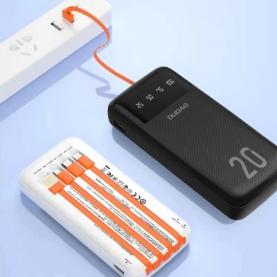 Портативная батарея Dudao K6Pro+ 20000mAh 10W with USB-C/Lightning/MicroUSB/USB-A cables (6977196682393) [6977196682393-B] — фото 5