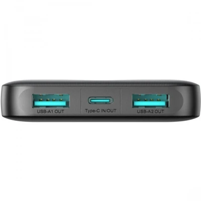 Портативная батарея JOYROOM 10000mAh 12W 2*USB-A, USB-C In/Out, Black (JR-PBF12 / 6956116713256) [JR-PBF126956116713256-B] — фото 3