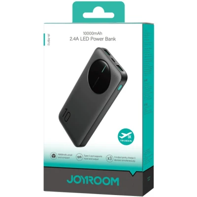 Портативная батарея JOYROOM 10000mAh 12W 2*USB-A, USB-C In/Out, Black (JR-PBF12 / 6956116713256) [JR-PBF126956116713256-B] — фото 6