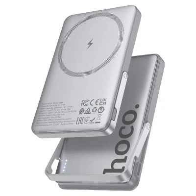 Портативна батарея HOCO 5000mAh Sunlight PD/20W Magnetic Metal Grey