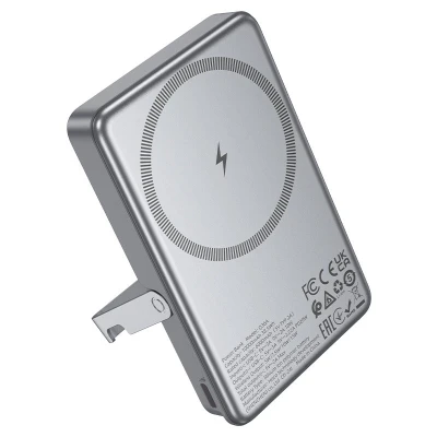 Портативна батарея HOCO 10000mAh Sunlight PD/20W Magnetic with stand Metal Grey (Q36A / 714987) [Q36A714987-B] — фото 3