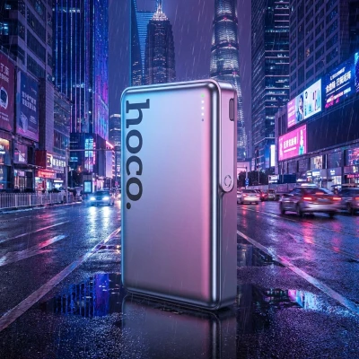 Портативная батарея HOCO 10000mAh Sunlight PD/20W Magnetic with stand Metal Grey (Q36A / 714987) [Q36A714987-B] — фото 9