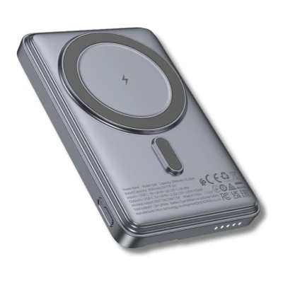Портативна батарея HOCO 5000mAh Title PD/20W Magnetic with stand + mini wallet Grey (Q46 / 714988) [Q46714988-B] — фото 4