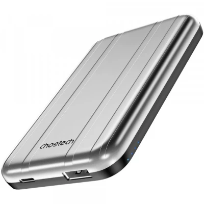 Портативна батарея Choetech Magnetic Wireless 5000mAh 10W, USB-A,USB-C In/Out