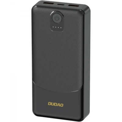 Портативна батарея Dudao 10000mAh K10 12W, 2*USB-A, USB-C(IN), Black