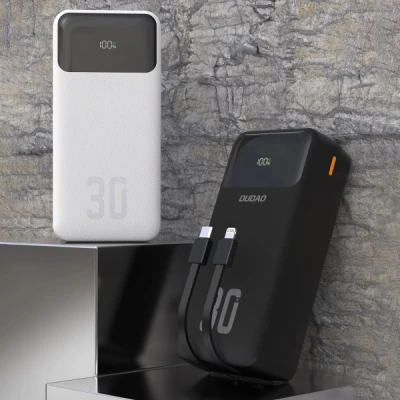 Портативна батарея Dudao 30000mAh K15 MAX 22.5W, PD, QC, USB-A, Lightning, USB-C(In/Out), with USB-C/Lightning cables (6977196682478) [6977196682478-B] — фото 3