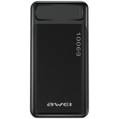 Портативна батарея AWEI 10000mAh P5K, 10W, Black