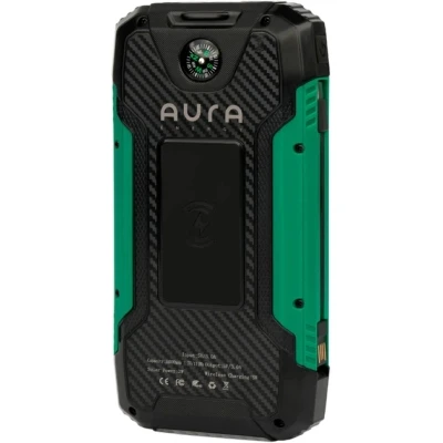 Портативна батарея AURA NRG-30SE ARM SOLAR 30000mAh Wireless charging Green