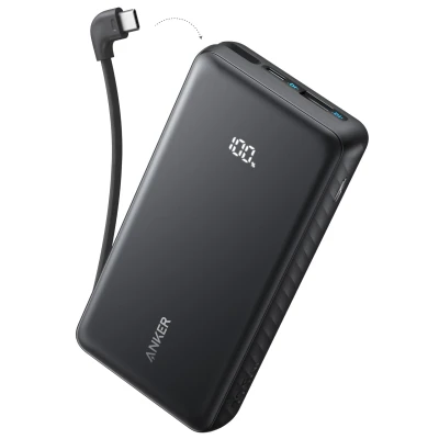 Портативная батарея Anker 20000mAh 22.5W Built-In USB-C Cable Black