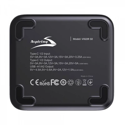 Портативная батарея Aspiring Vigor 50 50000mAh PD/100W (VTR-PB-V50) [VTR-PB-V50-B] — фото 3