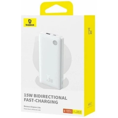 Портативна батарея Baseus Airpow Lite 10000mAh 15W White (P10067500213-00) [P10067500213-00-B] — фото 3