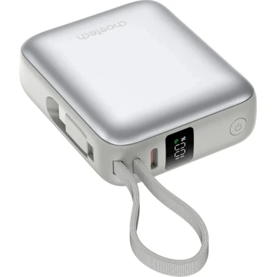 Портативна батарея Choetech 10000mAh, 35W. PD/3.0, LED Display, buid-in type-C cabel, Grey (B832-GY) [B832-GY-B] — фото 3