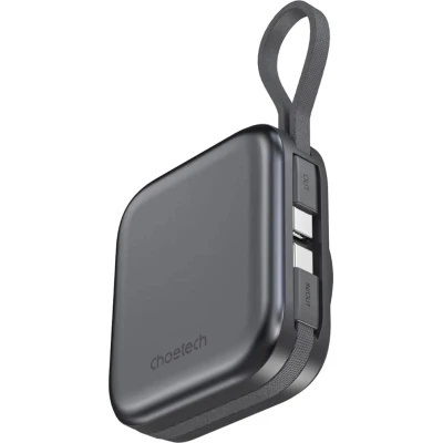 Портативная батарея Choetech Magnetic Wireless 10000mAh, 22.5W, PD, build USB-C, Apple Watch charger (B697C-BKGY) [B697C-BKGY-B] — фото 3