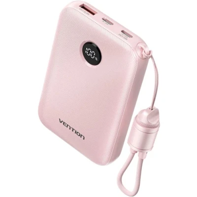 Портативна батарея Vention 10000mAh, 22.5W, PD, QC, Pink