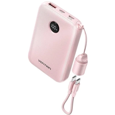 Портативна батарея Vention 10000mAh, 22.5W, PD, QC, Pink — фото 2