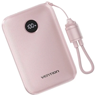 Портативна батарея Vention 10000mAh, 22.5W, PD, QC, Pink (FKAP0-C) [FKAP0-C-B] — фото 3